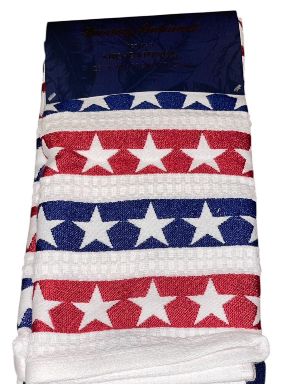 Tommy Bahama~ Set of 3 Kitchen Towels 20” X 28” 4th of July ~ New w/ Tags